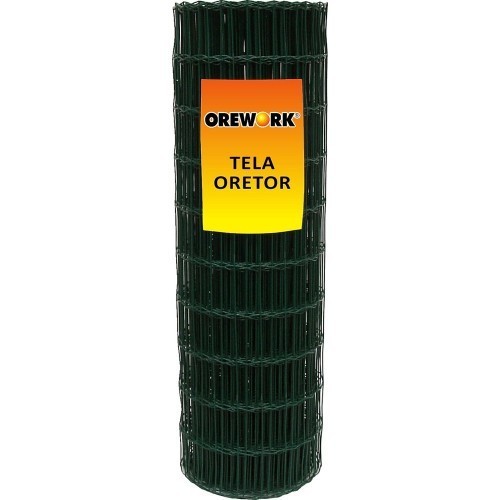 Malla oretor plastificada - Ø 2-2,5 mm - 100x50 mm - 1x25 m