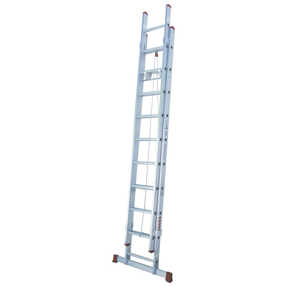 Escalera aluminio extensible con cuerda