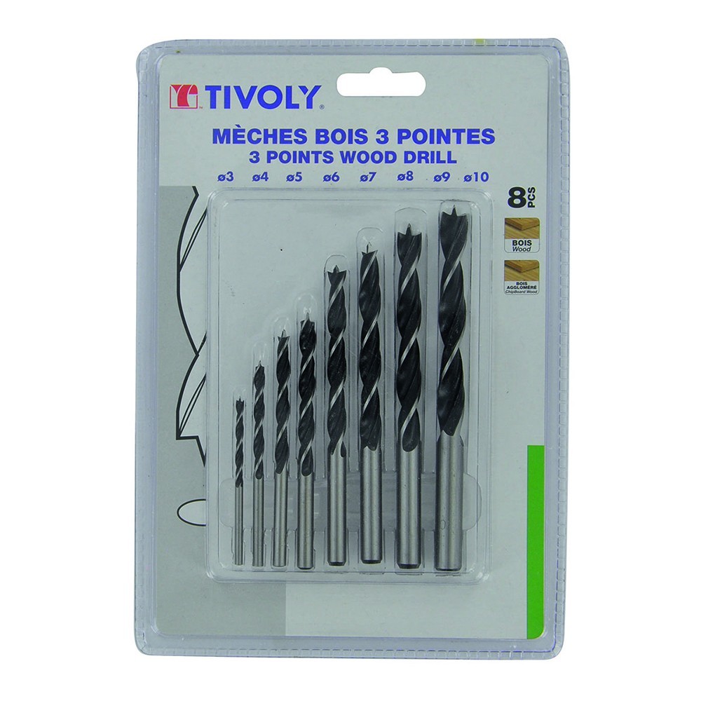 Brocas de 3 puntas para madera