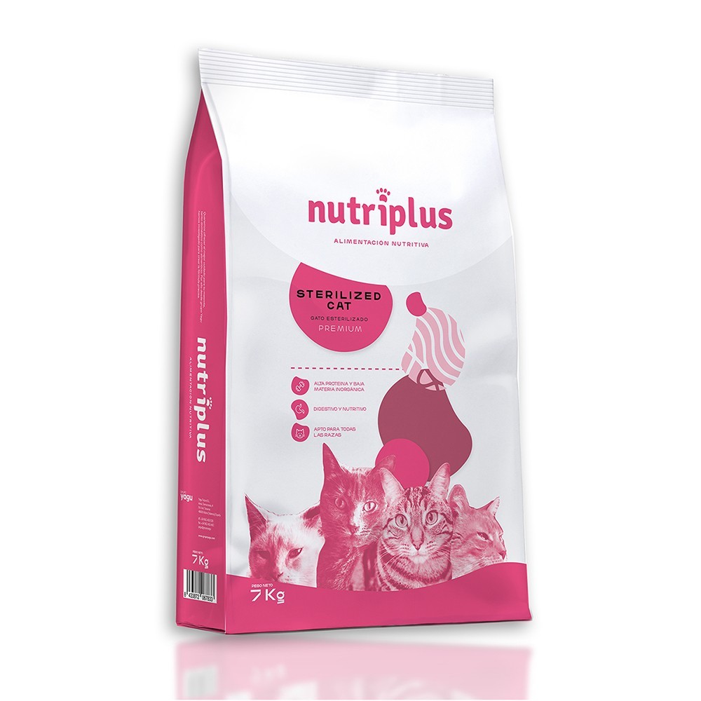 Pienso "Nutriplus" para gatos adultos esterilizados - 2 kg