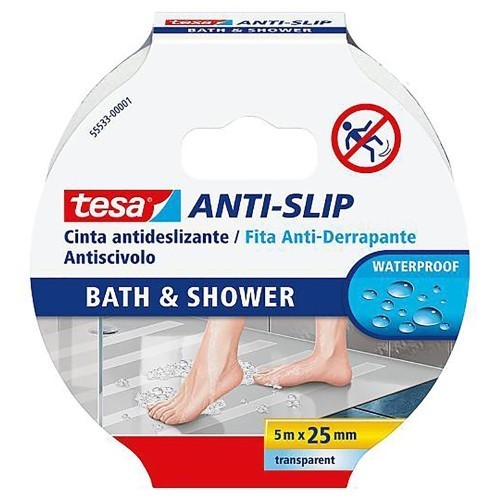 Cinta antideslizante para baños - 25 mm x 5 m
