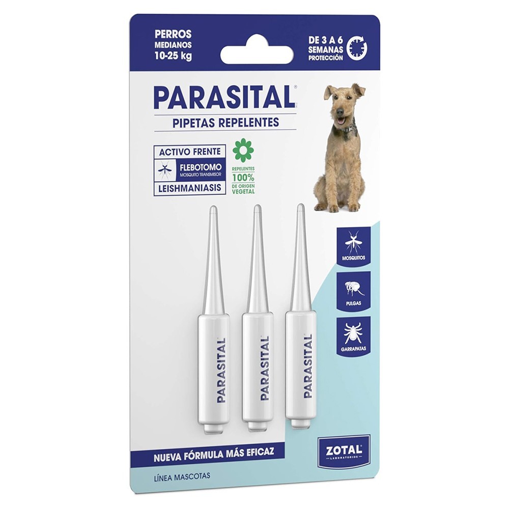 Pipetas antiparasitarias para perros - 3x2,5 ml