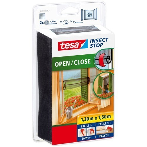 Malla mosquitera negra contraventanas - 1,3x1,5 m