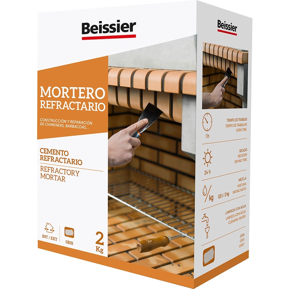 Mortero refractario gris - 2 kg