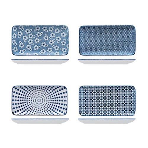 Plato rectangular Hanami con estampado