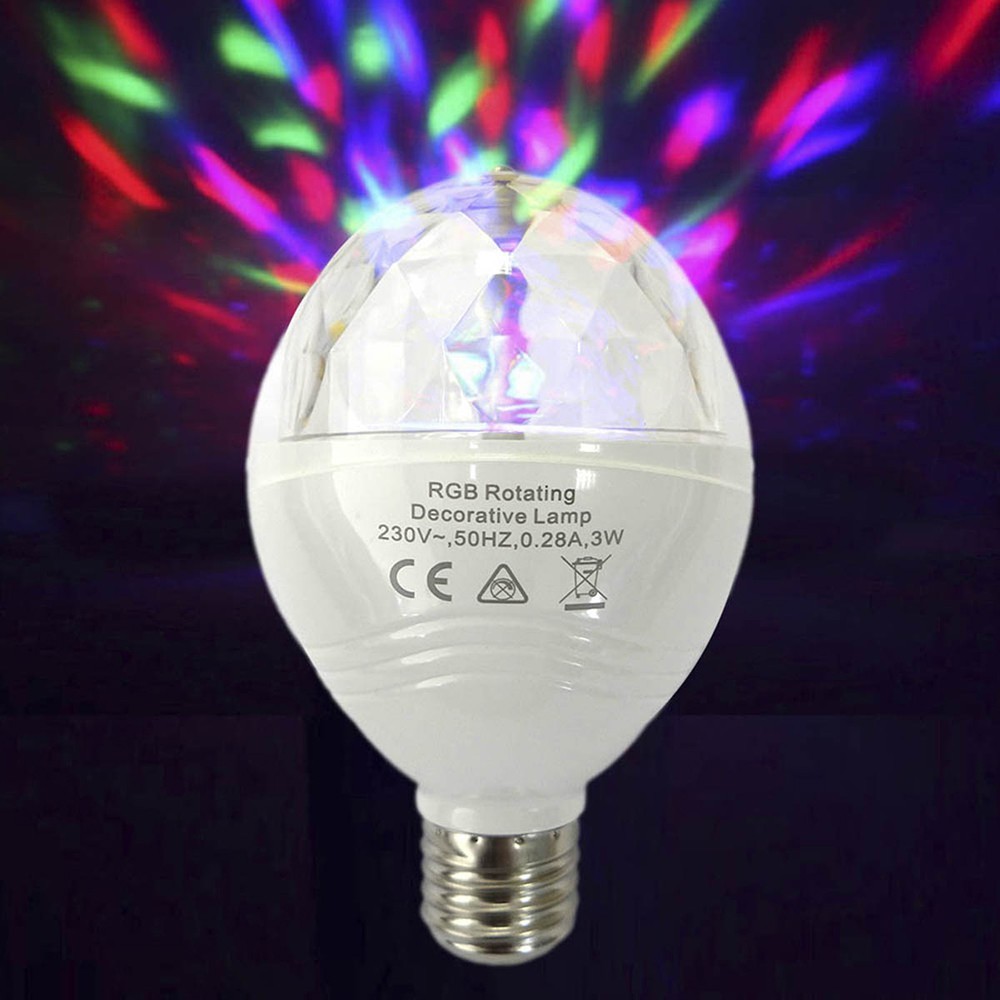 Bombilla LED discoteca multicolor - 360° - E27 3W