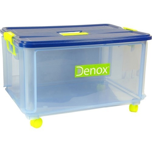 Caja de plástico con ruedas y tapa - 30 l