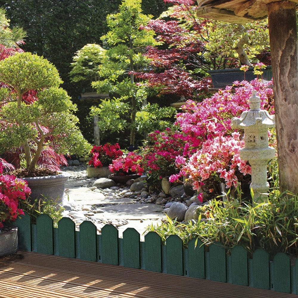 Bordura verde de jardín