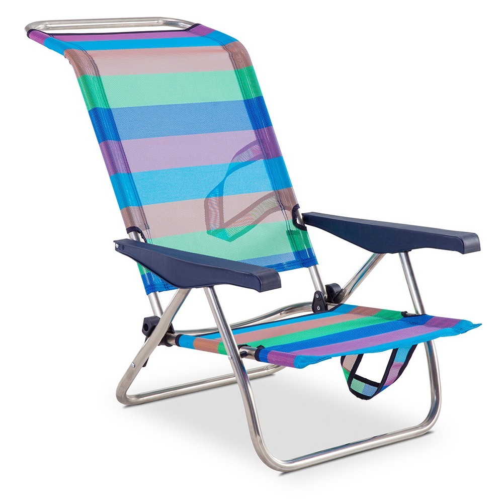 Silla baja de playa multiposición