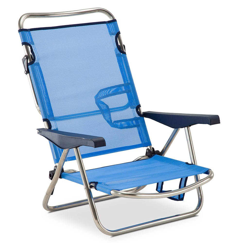 Silla baja de playa multiposición