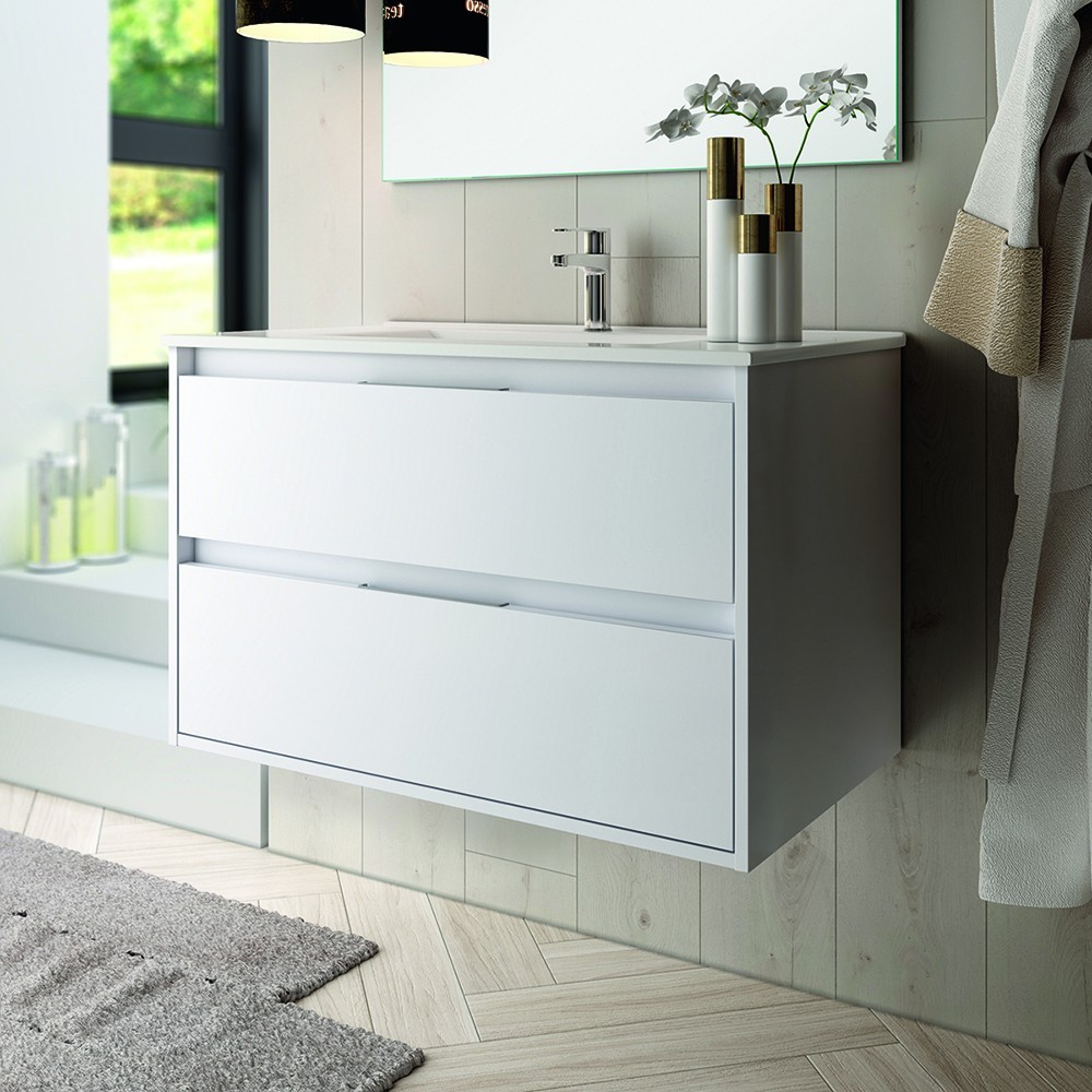 Mueble baño Sandra con 2 cajones - 80 cm