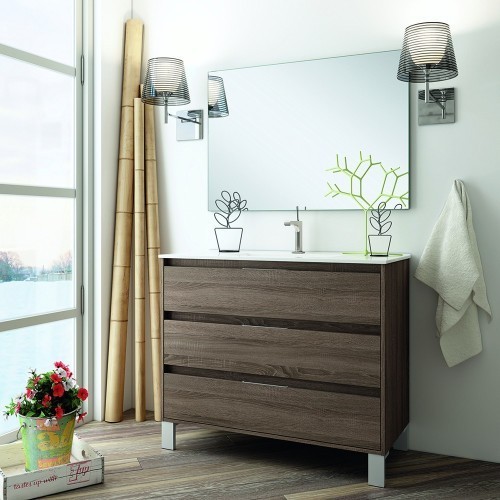 Mueble baño Sandra con 3 cajones - 100 cm