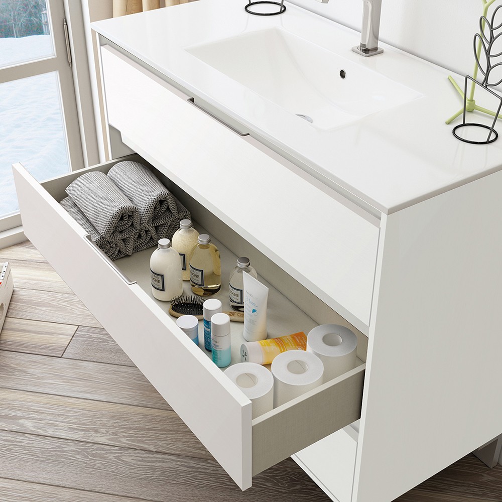 Mueble baño Sandra con 3 cajones - 100 cm