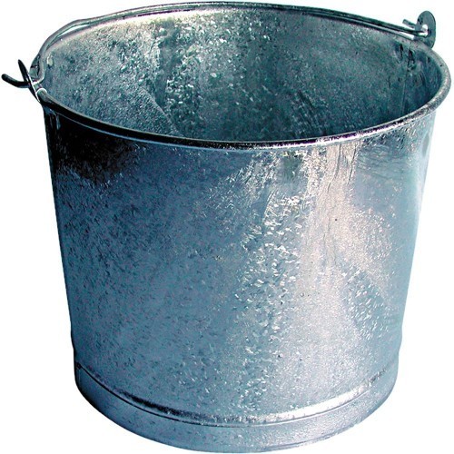 Cubo recto galvanizado - 25 cm
