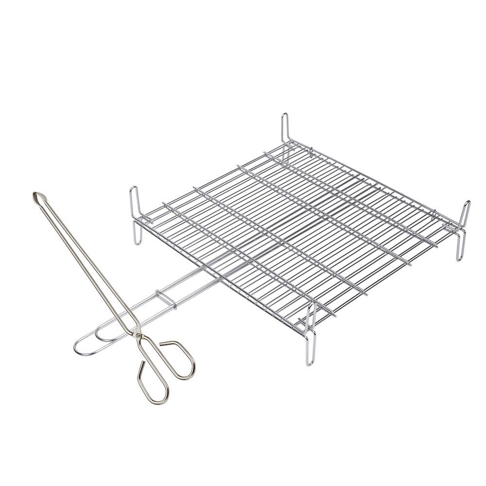 Parrilla doble de acero inoxidable 18/8 - 30x35 cm