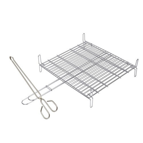 Parrilla doble de acero inoxidable 18/8 - 30x35 cm