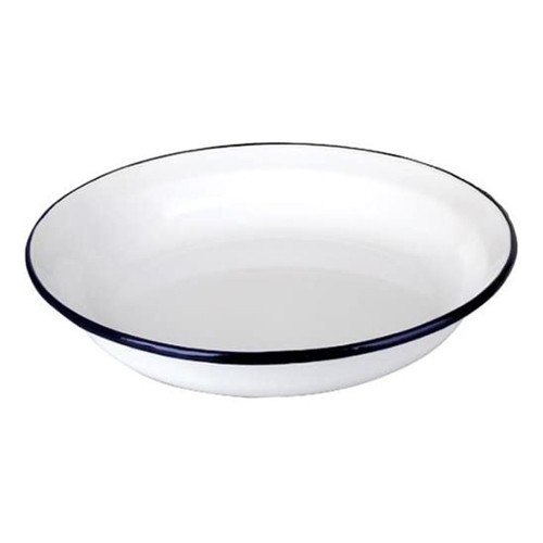 Plato hondo de acero esmaltado