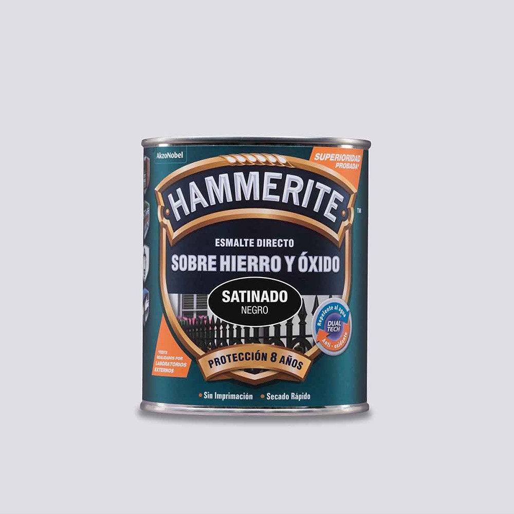 Esmalte satinado sobre hierro y óxido - 750 ml - Negro