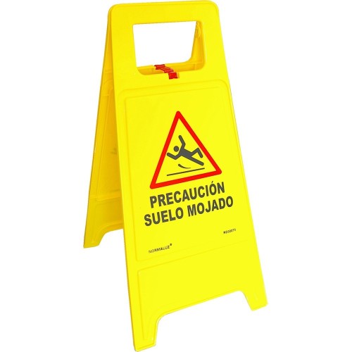 Panel amarillo "Precaución suelo mojado" - 62x30x21 cm