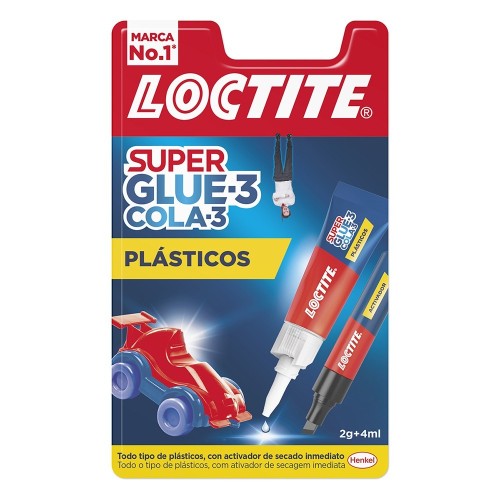Adhesivo instantáneo Loctite SUPER GLUE-3 Plásticos - 4 ml / 2 g